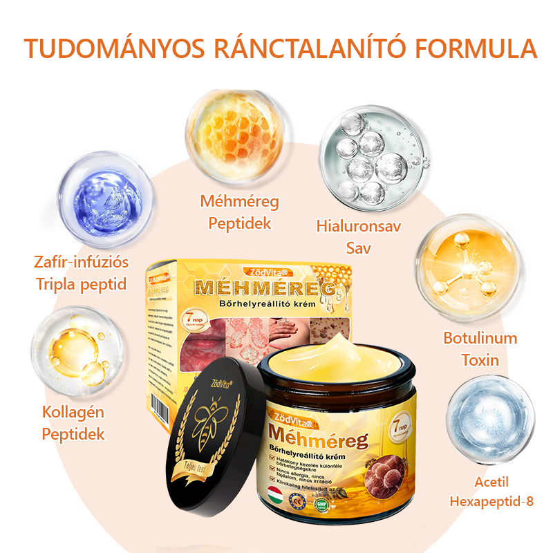 🐝🌿 Bőrgyógyász ajánlása ✨ ZödVita® Méhméreg Bőr Helyreállító Krém 🔥 Magyar fejlesztés, magyarországi gyártás és szállítás