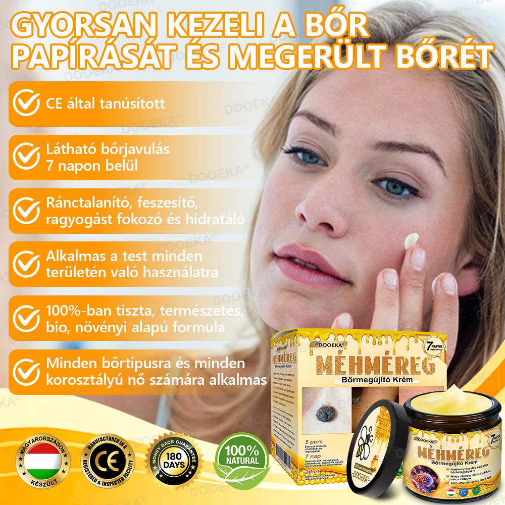 ✨OGYÉI által jóváhagyva: DOOEKA® Méhméreg Bőrmegújító Krém — 🔥Korlátozott ideig 70% kedvezmény🔥
