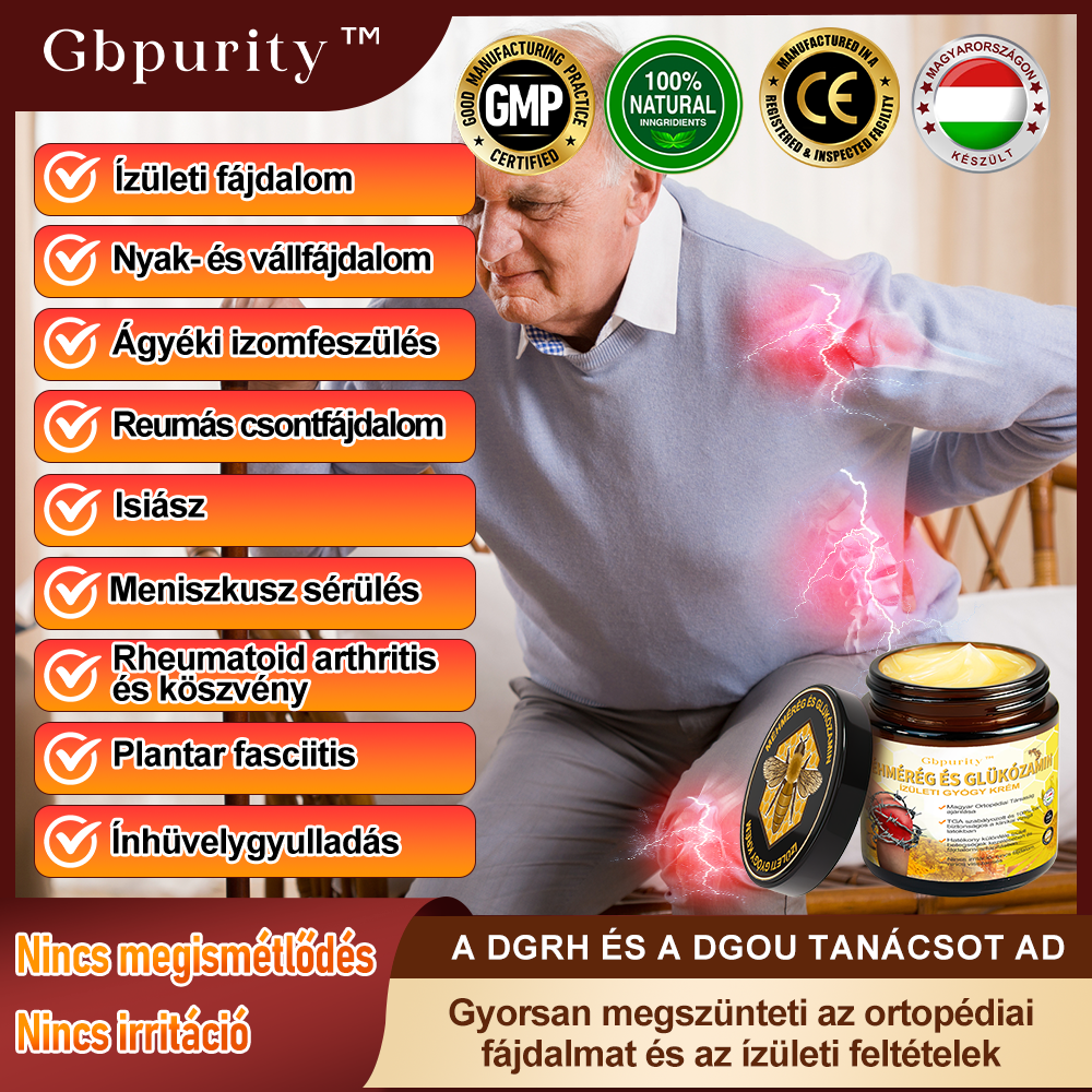 【Hivatalos Márkabolt】Gbpurity™ Méhmérég És Glükózamin Ízületi Gyógy Krém🛡️ortopédiai problémák és ízületi fájdalmak kezelésére
