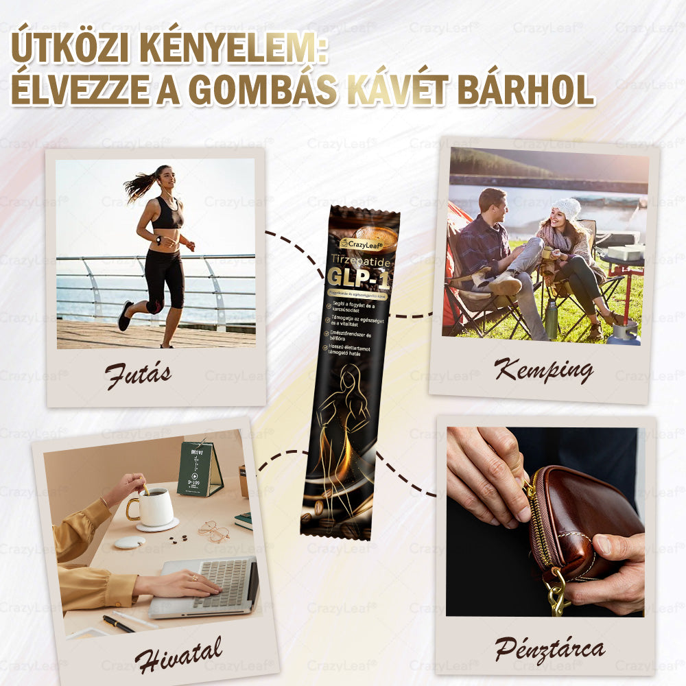 Mayo Klinikajavasolt | Hivatalos Bolt | CrazyLeaf® GLP-1 & NAD Gyógyfüves Gomba Azonnali Kávé – Természetes Zsírégető, Öregedésgátló, Bélflóra Egészség & Probiotikumok Növelése