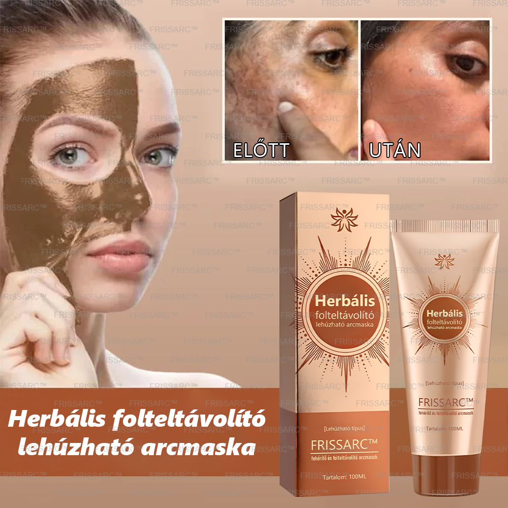 FRISSARC™ fehérítő és folteltávolító arcmaszk –👩‍⚕️Természetes összetevők tartósan eltüntetik a foltokat, szeplőket és napfoltokat.