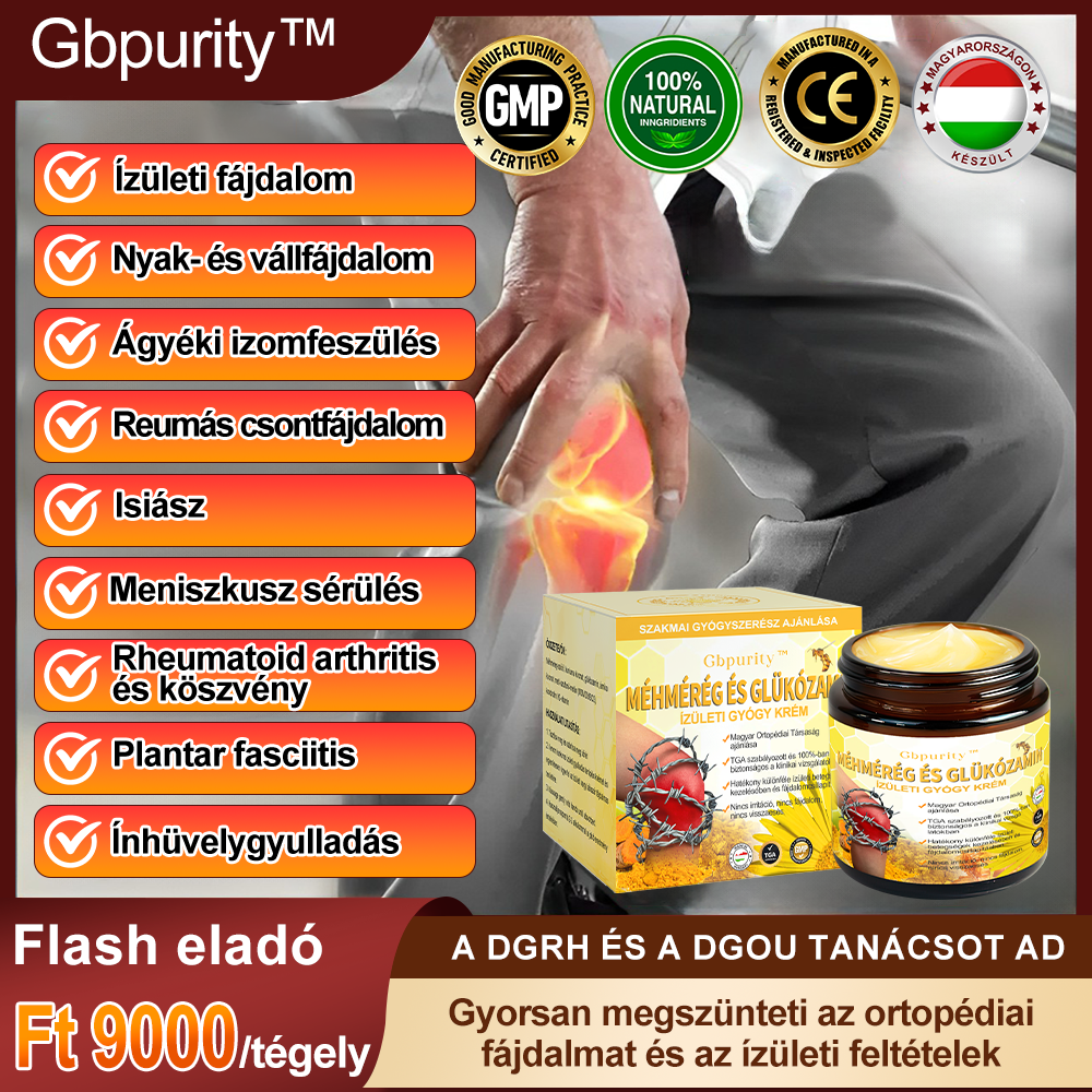 【Hivatalos Márkabolt】Gbpurity™ Méhmérég És Glükózamin Ízületi Gyógy Krém🛡️ortopédiai problémák és ízületi fájdalmak kezelésére