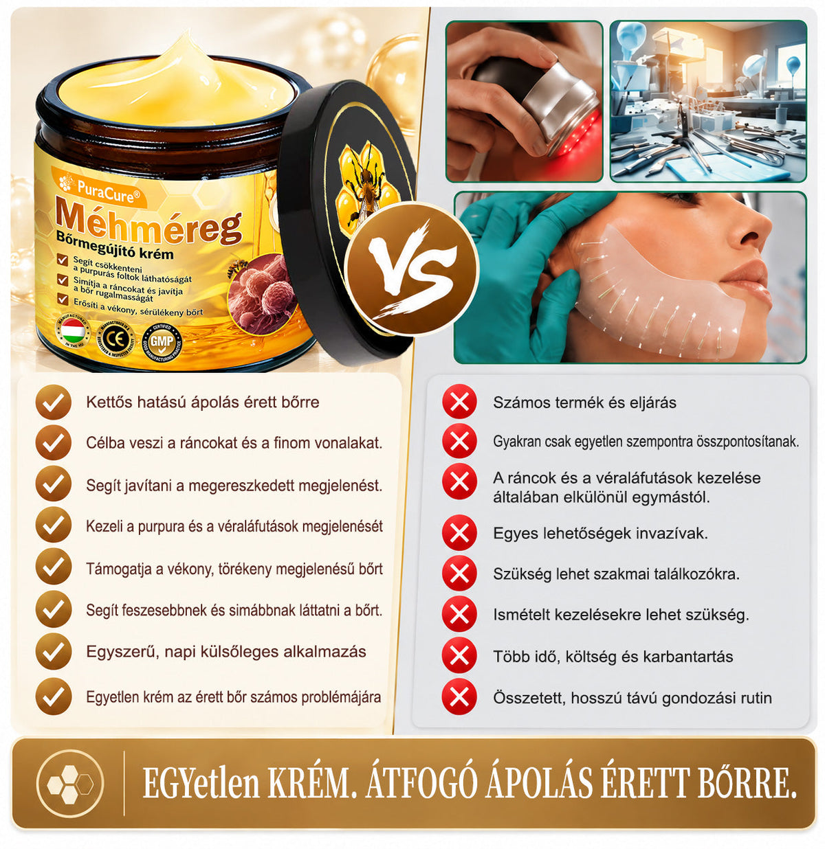 PuraCure® MÉHMÉREG Bőrmegújító krém
