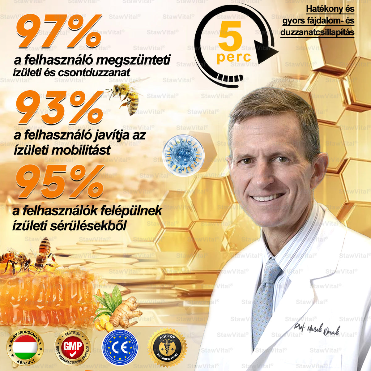 🟢𝑺𝒕𝒂𝒘𝑽𝒊𝒕𝒂𝒍® Botoxot és Méhmérget Tartalmazó Regeneráló Krém Ízületekre és Csontokra | MOT (Magyar Ortopéd Társaság) által tanúsított termék