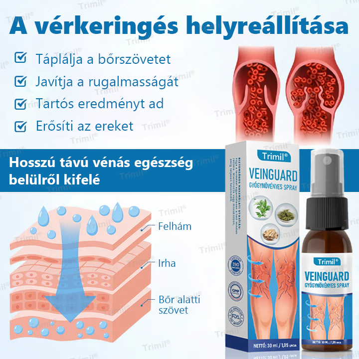 Trimil® VeinGuard Gyógynövényes Spray — 🏆 Klinikailag bizonyított, hogy mindössze 7 nap alatt megszünteti a visszereket!