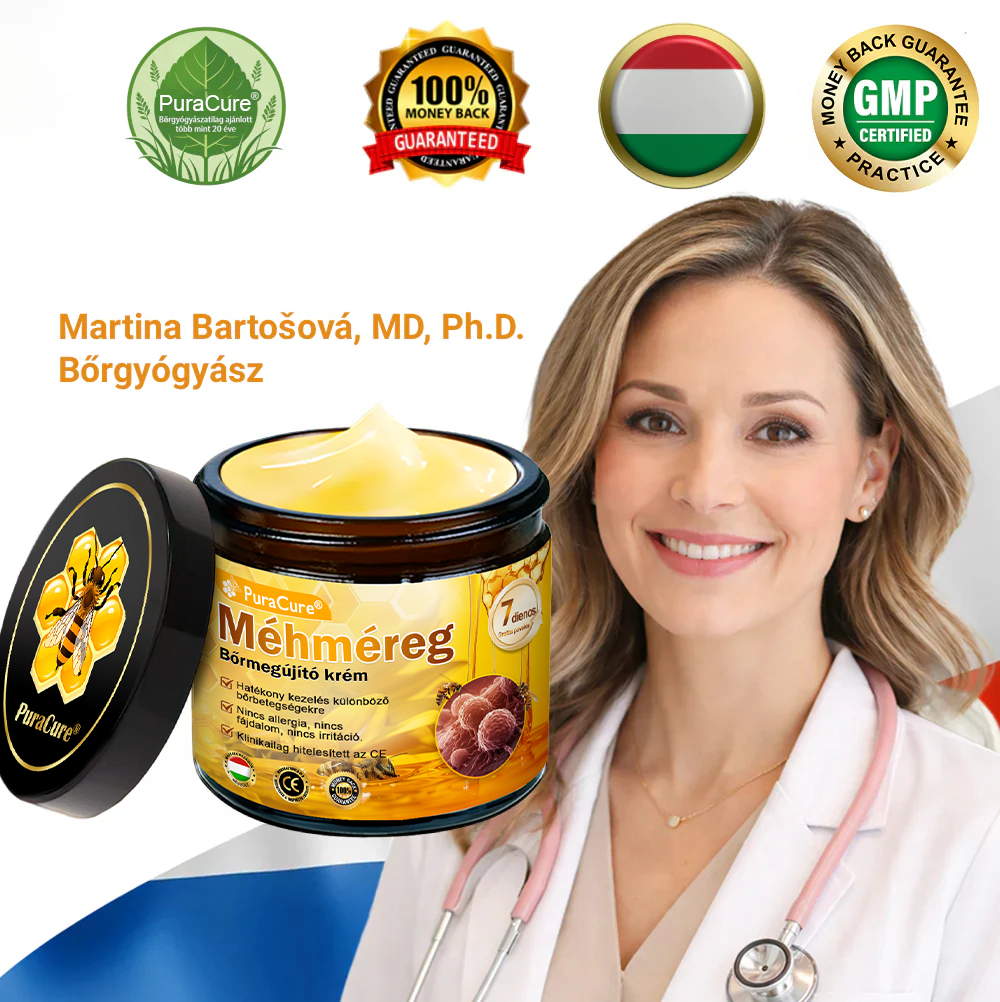 🌟 PuraCure® Méhméreg Bőr Helyreállító Krém (👨‍⚕‍CE Tanúsítvány)👍✅