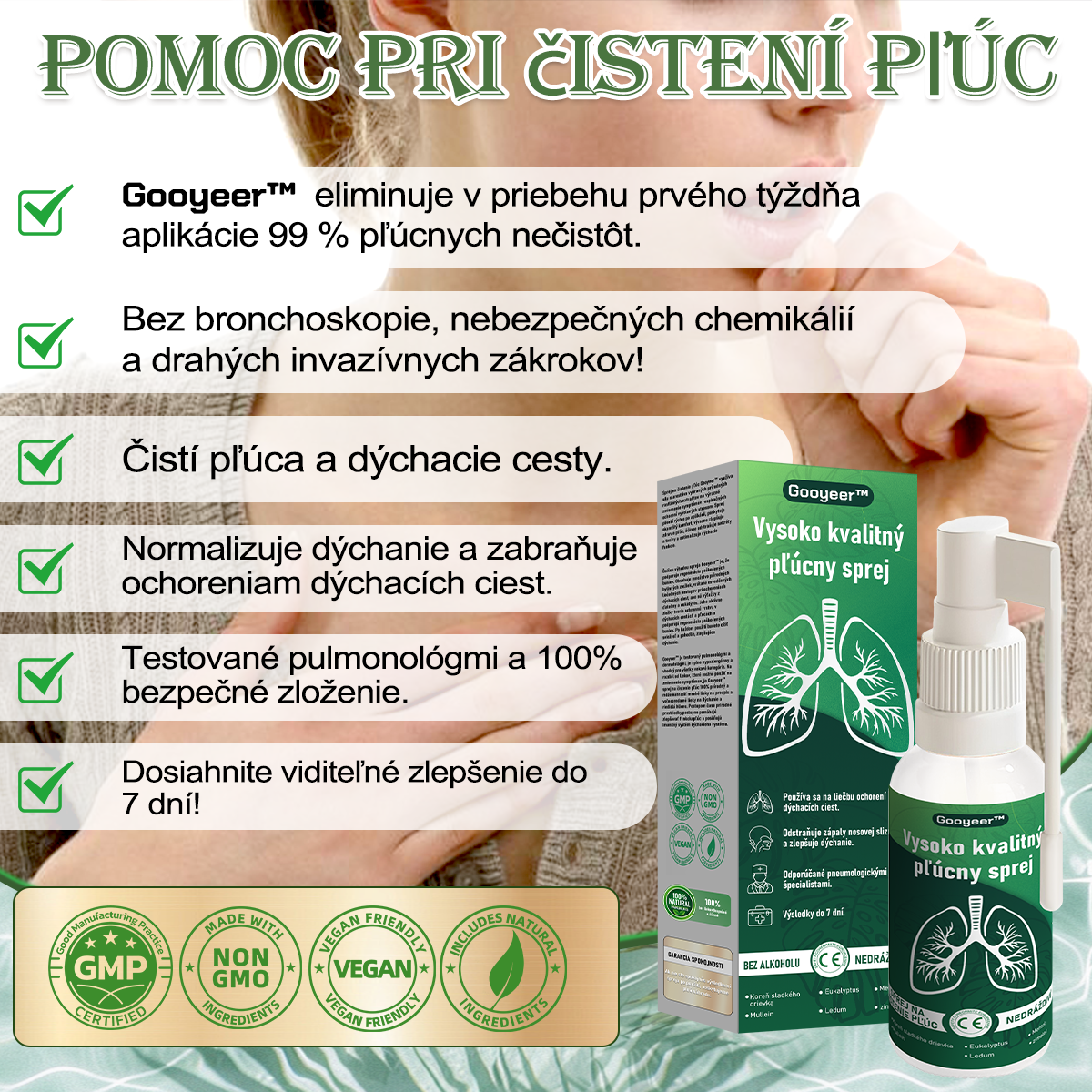 SVK🍀𝐆𝐨𝐨𝐲𝐞𝐞𝐫™ Vysoko kvalitný pľúcny sprej -🧑‍⚕️ Podporuje zdravie pľúc, priedušiek a dutín, podporuje zdravie dýchacieho systému a ľahšie dýchanie.