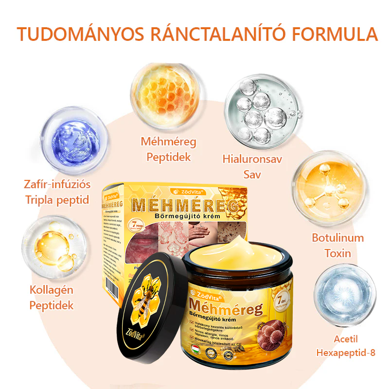 🐝🌿 ZödVita® Méhméreg Bőr Helyreállító Krém (👨‍⚕‍CE Tanúsítvány)👍✅