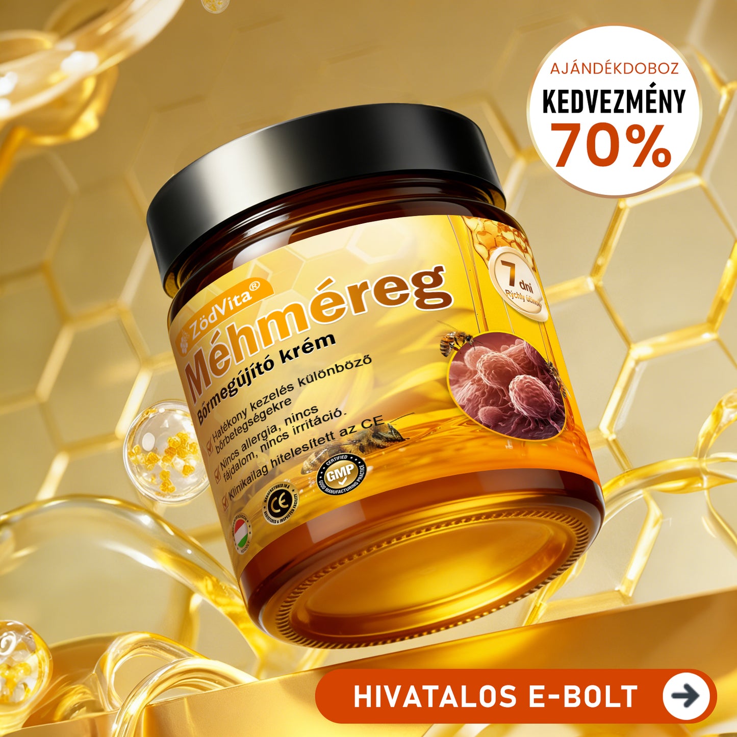 ZödVita® 🔹 Méhméreg Bőr Helyreállító Krém 🔥 Magyar fejlesztés, magyarországi gyártás és szállítás